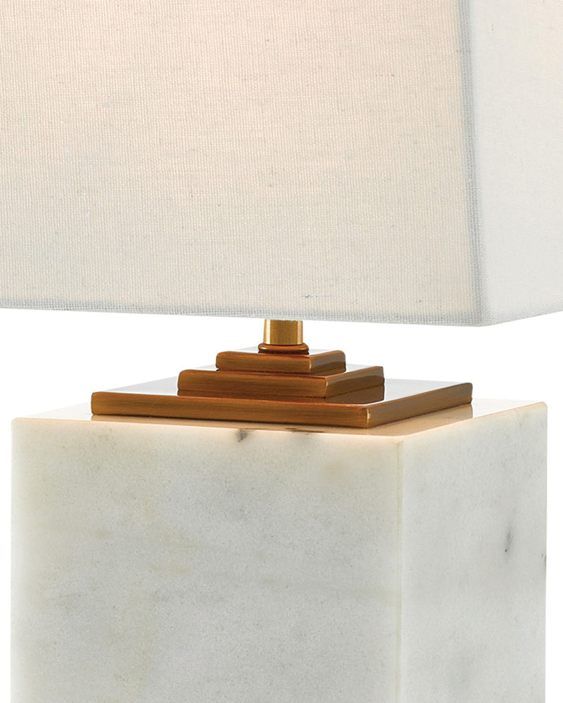 Annelore Table Lamp in White / Antique Brass