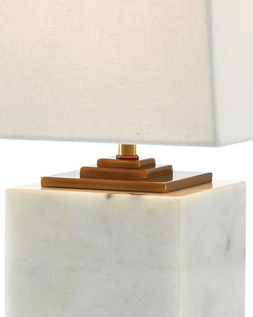 Annelore Table Lamp in White / Antique Brass