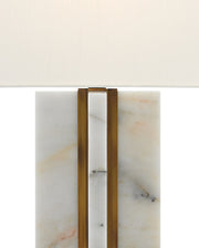 Khalil Table Lamp in Natural / Antique Brass