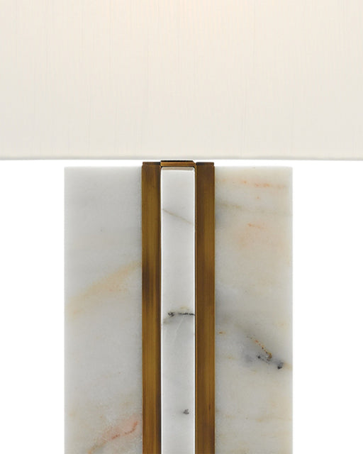Khalil Table Lamp in Natural / Antique Brass
