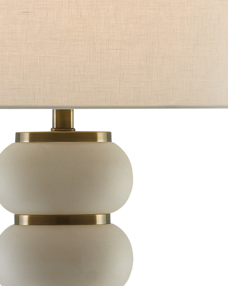 Luko Table Lamp in Ivory / Antique Brass