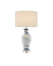Hanni Table Lamp in White / Blue / Clear