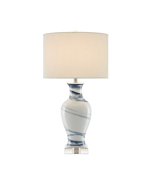 Hanni Table Lamp in White / Blue / Clear