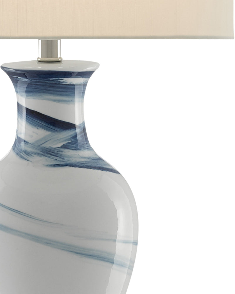 Hanni Table Lamp in White / Blue / Clear