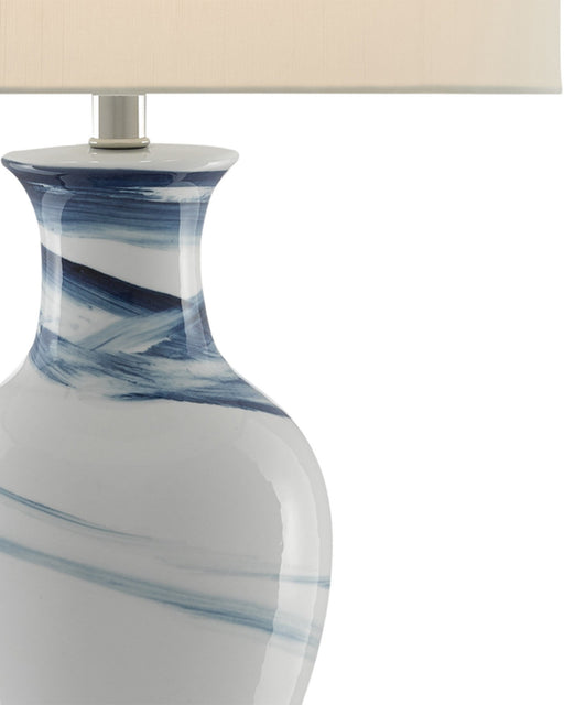 Hanni Table Lamp in White / Blue / Clear