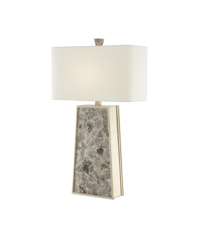 Calloway Table Lamp in Natural / Silver Leaf