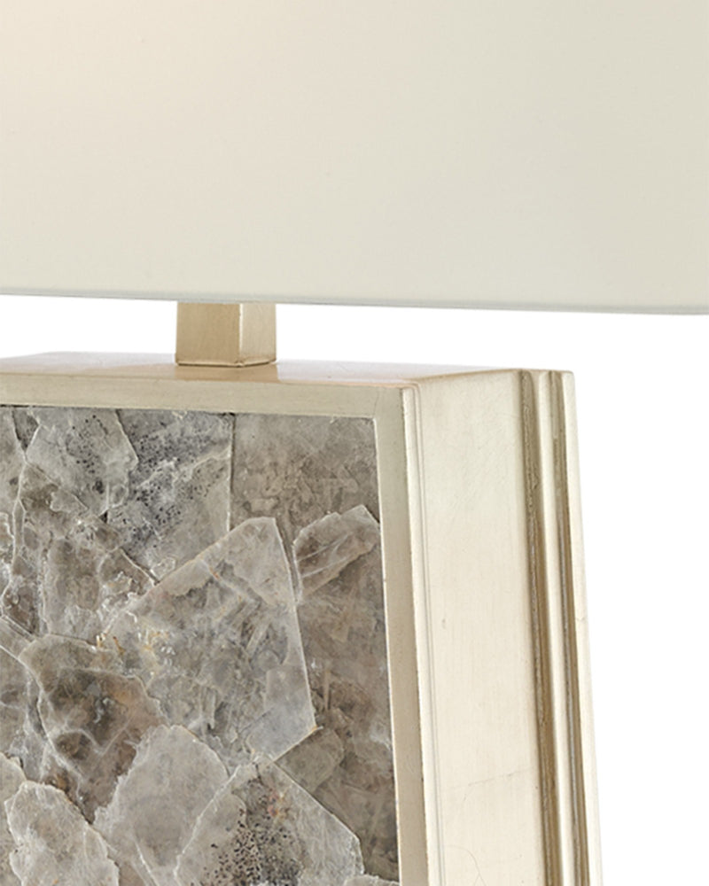 Calloway Table Lamp in Natural / Silver Leaf