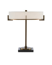 Jacobi Table Lamp in Antique Brass / Black