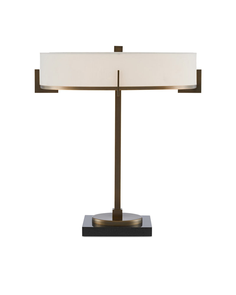 Jacobi Table Lamp in Antique Brass / Black