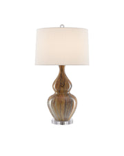 Kolor Table Lamp in Earth Brown / Clear