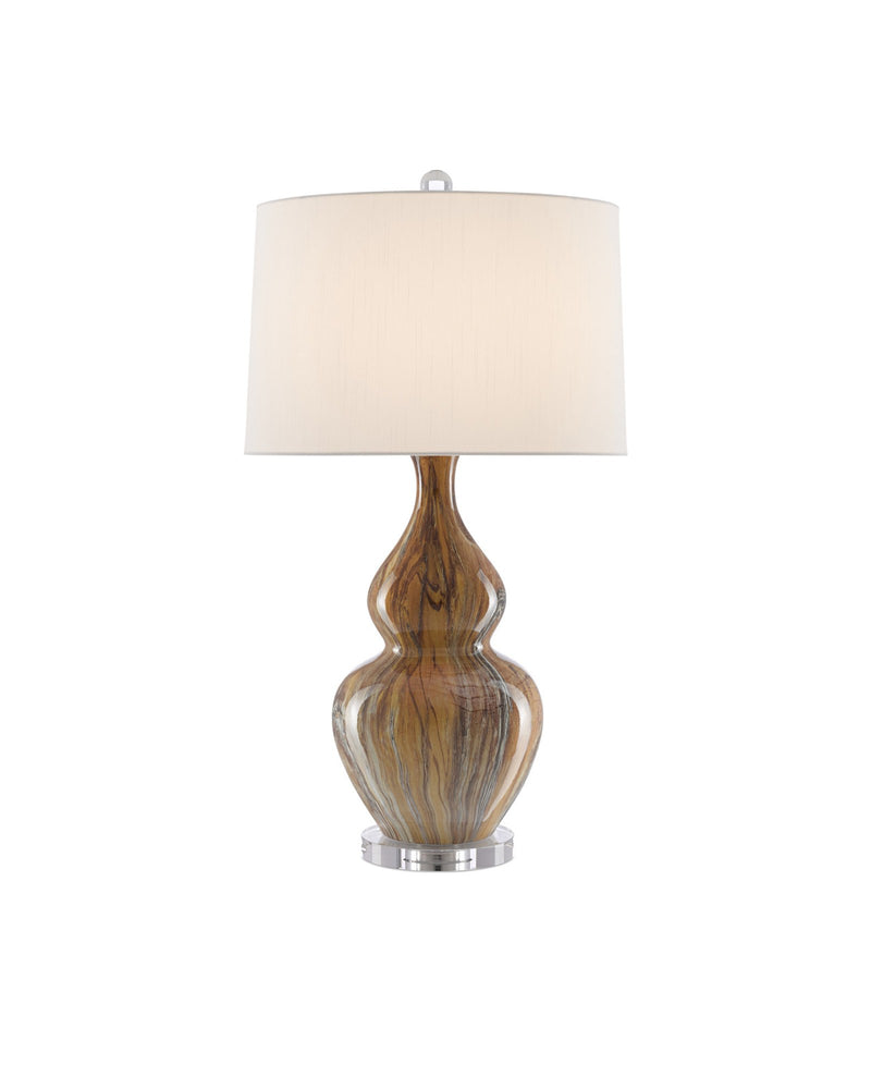 Kolor Table Lamp in Earth Brown / Clear