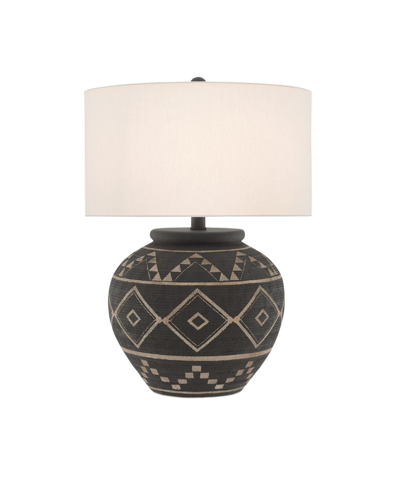 Tattoo Table Lamp in Black / Latte