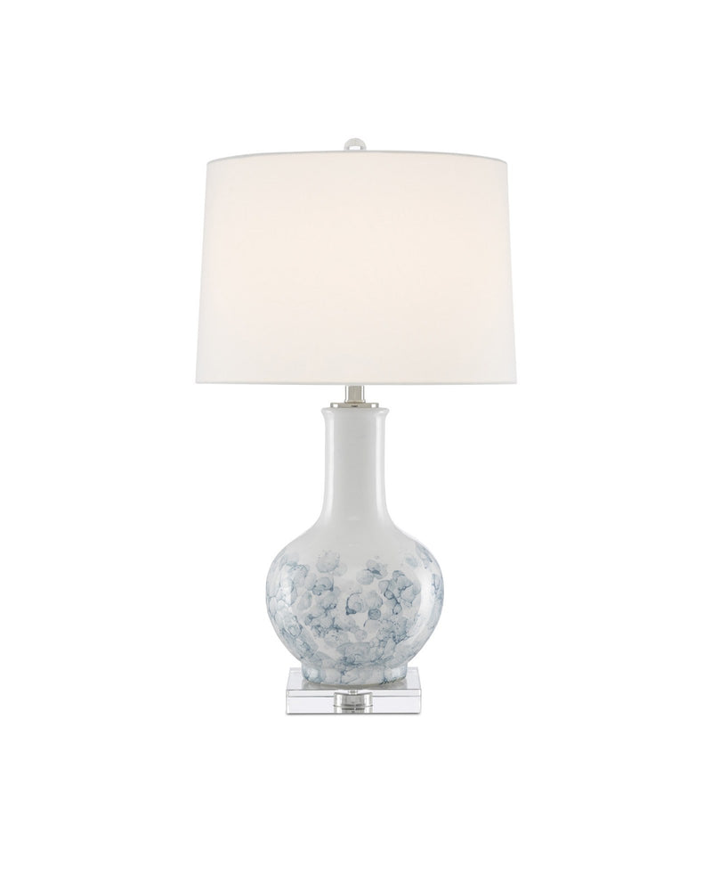 Myrtle Table Lamp in White / Blue / Clear