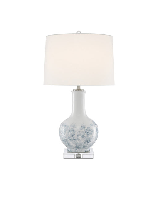 Myrtle Table Lamp in White / Blue / Clear