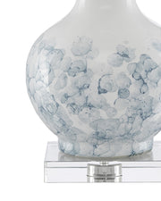 Myrtle Table Lamp in White / Blue / Clear