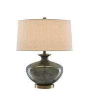 Greenlea Table Lamp in Dark Gray / Moss Green / Antique Brass
