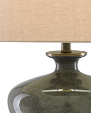 Greenlea Table Lamp in Dark Gray / Moss Green / Antique Brass