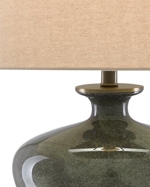 Greenlea Table Lamp in Dark Gray / Moss Green / Antique Brass