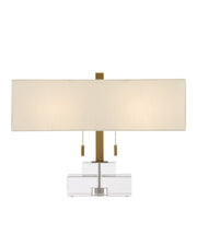Chiara Table Lamp in Clear / Antique Brass