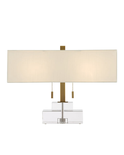Chiara Table Lamp in Clear / Antique Brass