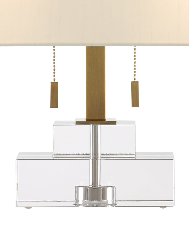 Chiara Table Lamp in Clear / Antique Brass
