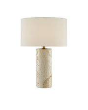 Vespera Travertine Table Lamp in Natural