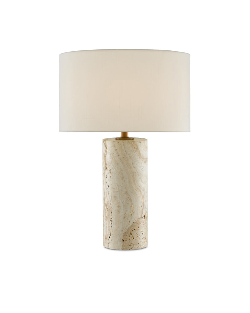 Vespera Travertine Table Lamp in Natural