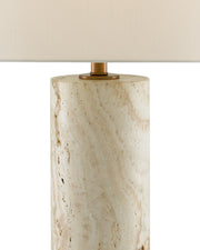 Vespera Travertine Table Lamp in Natural