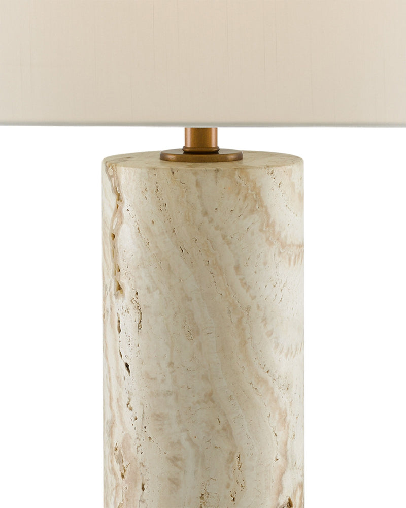 Vespera Travertine Table Lamp in Natural