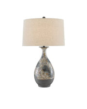 Frangipani Table Lamp in Cream / Blue / Brown