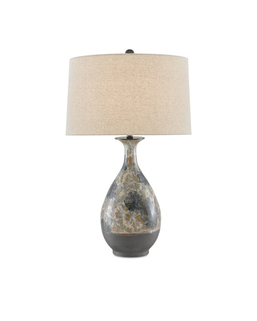 Frangipani Table Lamp in Cream / Blue / Brown