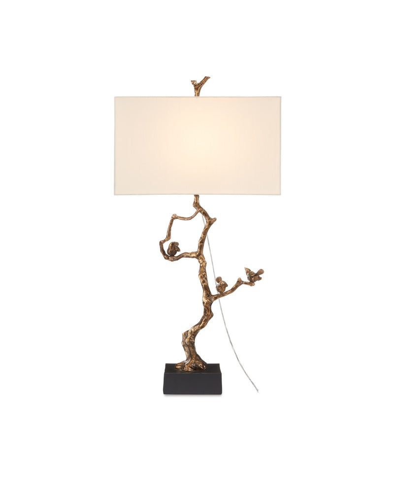 Shadows Table Lamp in Antique Brass / Black
