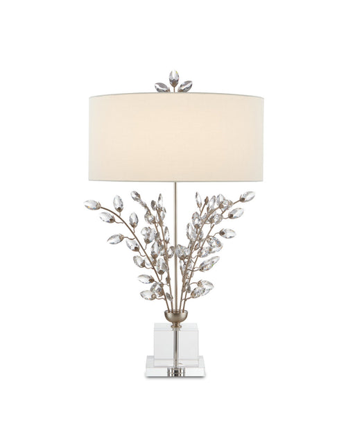 Forget-Me-Not Table Lamp in Clear / Silver Leaf