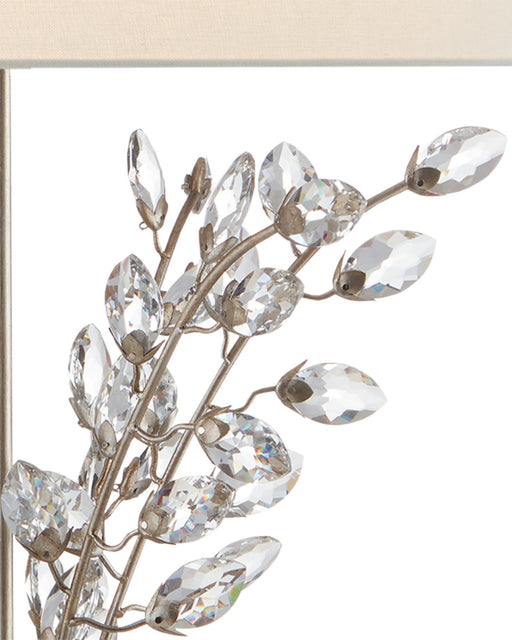 Forget-Me-Not Table Lamp in Clear / Silver Leaf