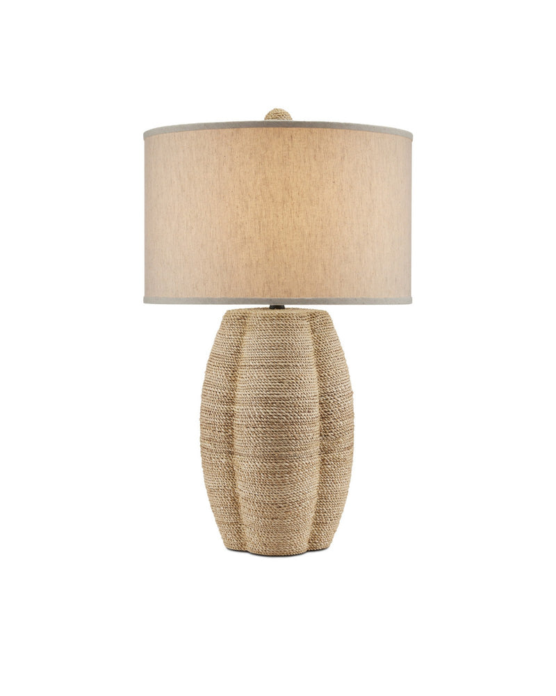 Karnak Table Lamp in Natural / Satin Black