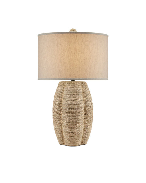 Karnak Table Lamp in Natural / Satin Black