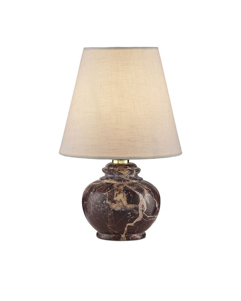 Piccolo Levanto Marble Mini Table Lamp in Oxblood