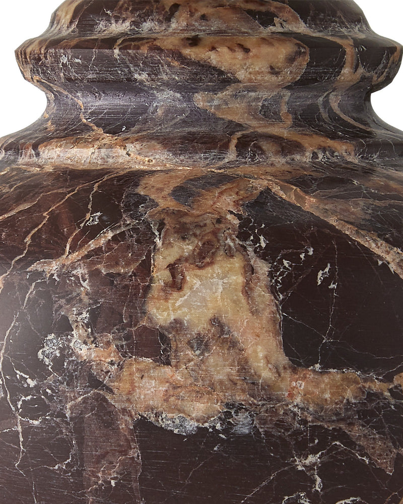 Piccolo Levanto Marble Mini Table Lamp in Oxblood