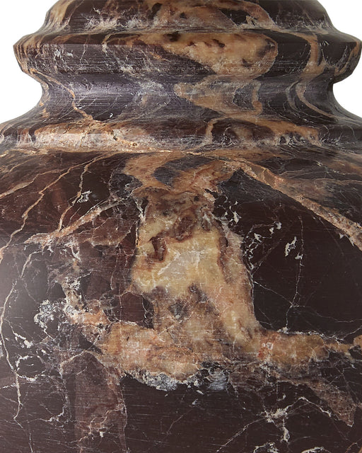 Piccolo Levanto Marble Mini Table Lamp in Oxblood