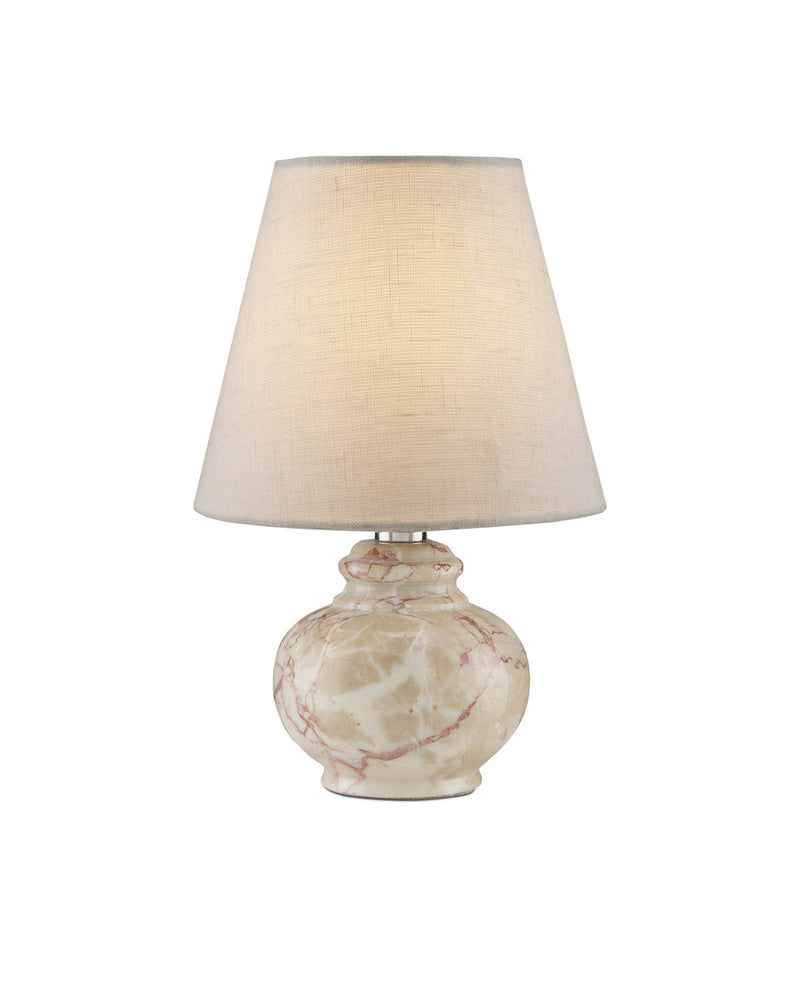 Piccolo Marble Mini Table Lamp in Beige / Pink