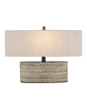 Innkeeper Oval Table Lamp in Rustic Gray