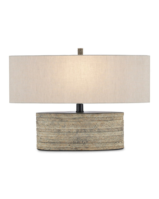Innkeeper Oval Table Lamp in Rustic Gray