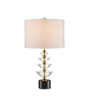 Waterfall Table Lamp in Clear / Natural / Brass