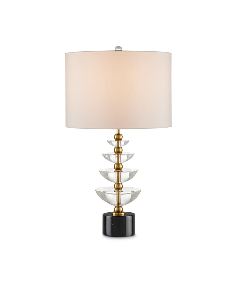 Waterfall Table Lamp in Clear / Natural / Brass