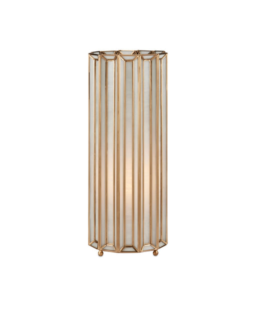 Daze Uplight Table Lamp in White / Antique Brass