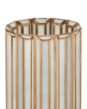 Daze Uplight Table Lamp in White / Antique Brass