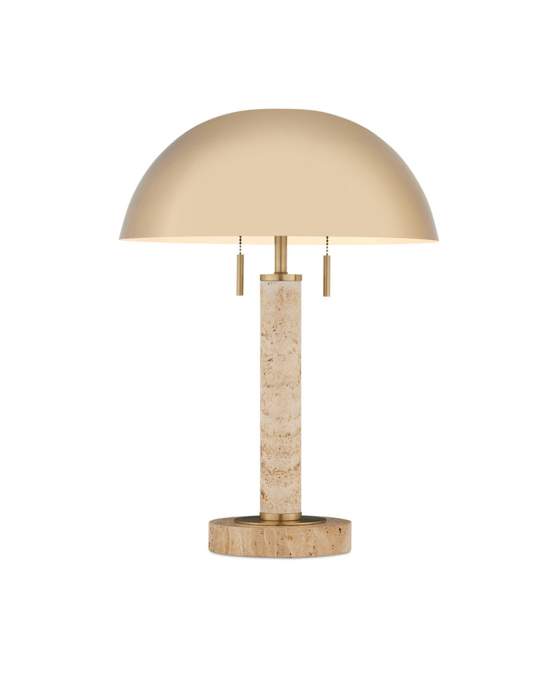 Miles Table Lamp in Natural / Polished Brass