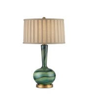 Lamartine Table Lamp in Green / Antique Brass