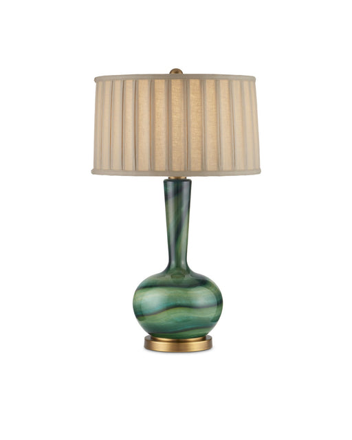 Lamartine Table Lamp in Green / Antique Brass
