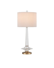 Anton Table Lamp in Clear / Antique Brass